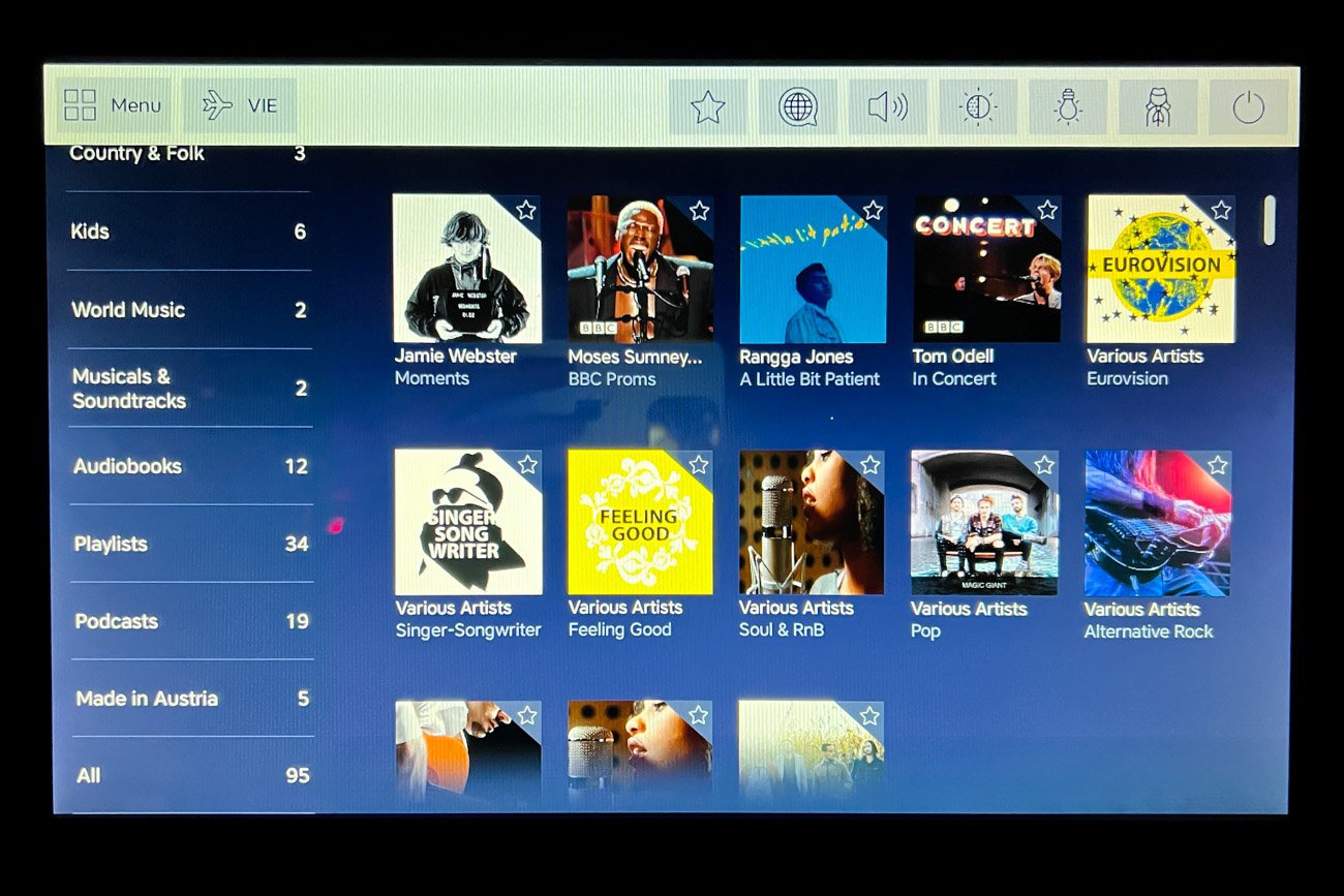 Austrian Airlines 767 In-Flight Entertainment