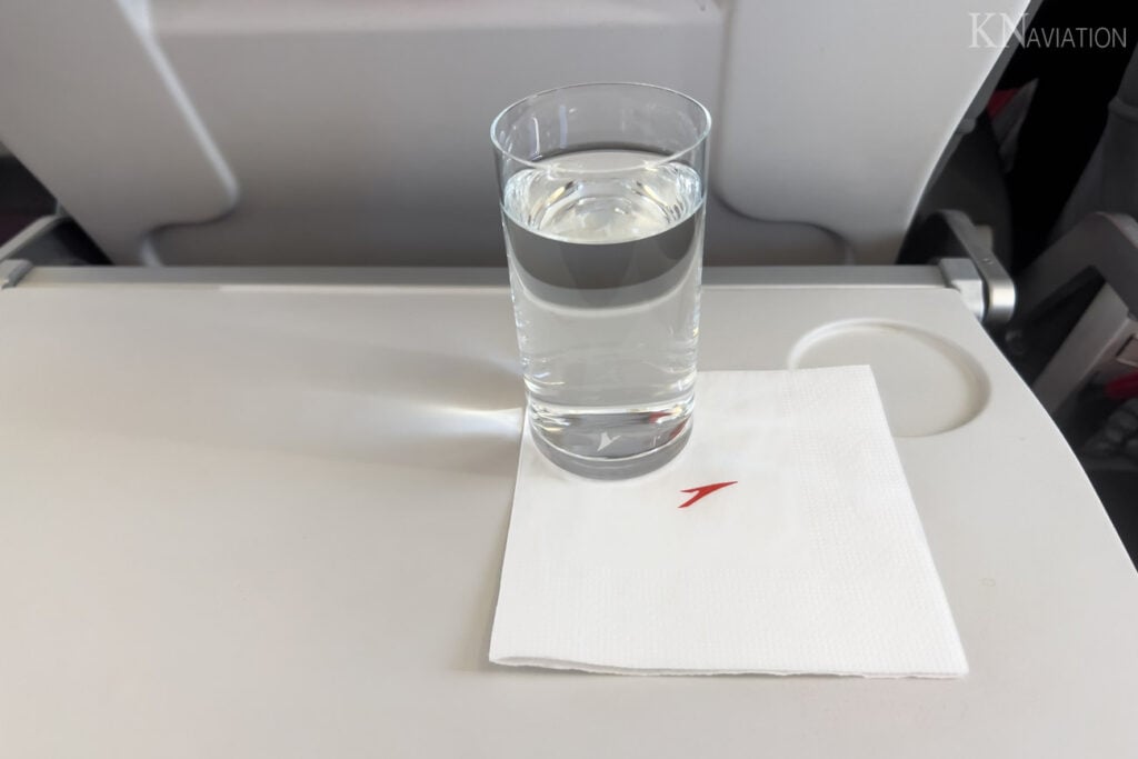 Austrian E195 Business Class Meal Service