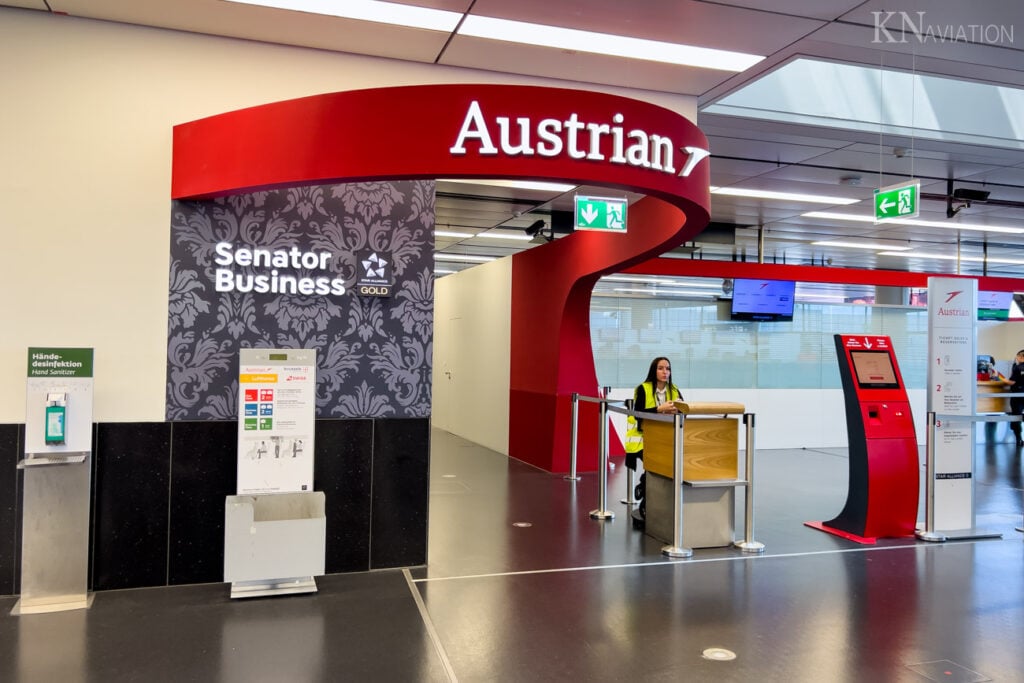 Austrian Business Class Check-in Vienna