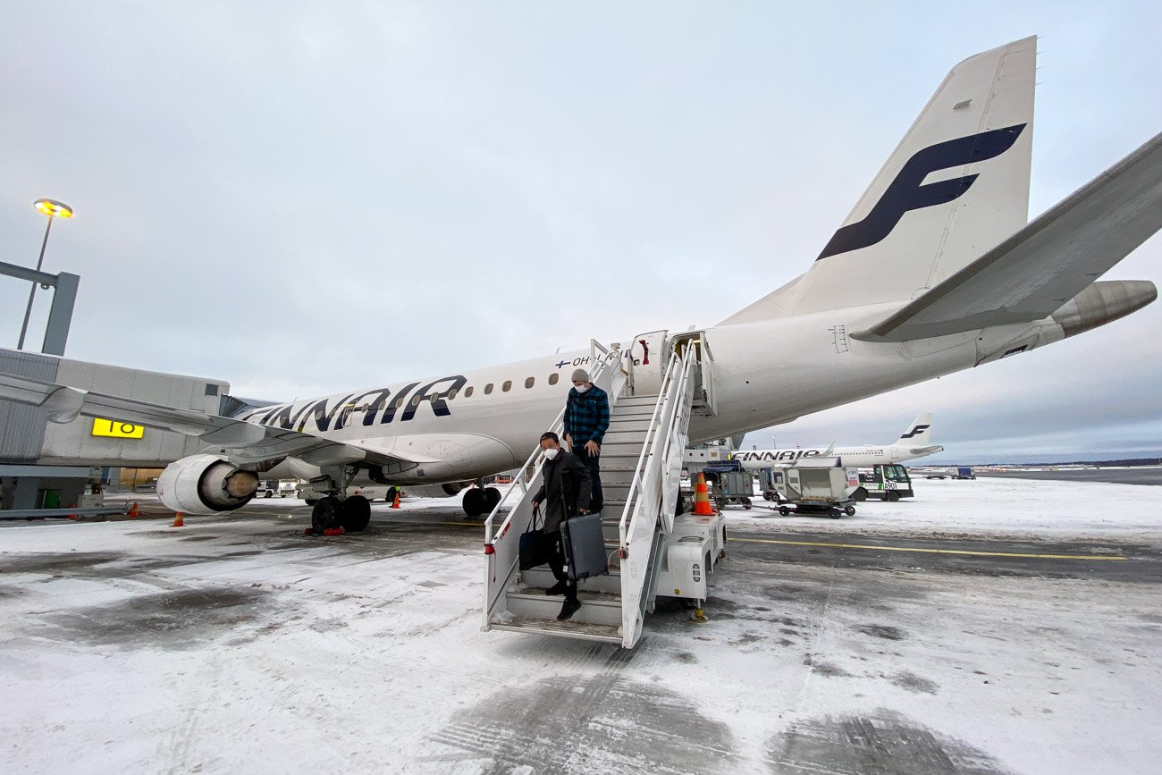 Finnair E190 at Helsinki Airport