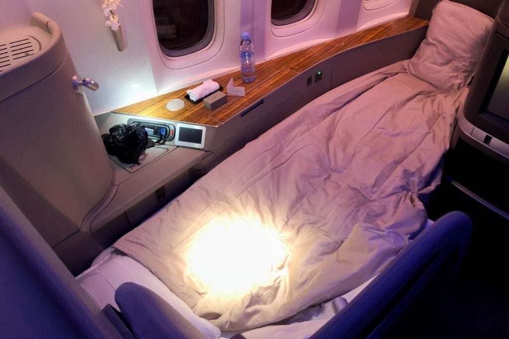 Cathay Pacific First Class Bed